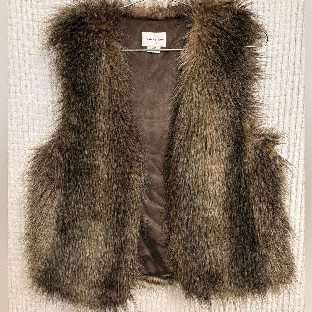 Club Monaco Faux Fur Vest